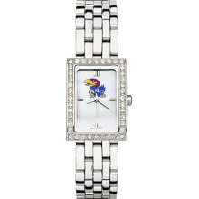 Alluring Ladies University Of Kansas Watch with Logo in Stainless Steel