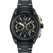 Andrew Marc A21501tp Men's Iii Racer Black Ip Metal Band Chronograph Watch