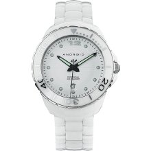 Android Women's Exotic White Ceramic Watch (Black)