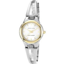 Anne Klein Two Tone Two-Tone Round Bangle Bracelet Watch