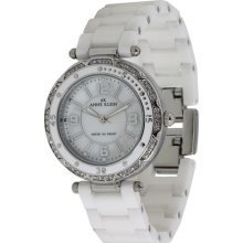 Anne Klein Watch, Women's White Ceramic Bracelet 10-9703mpwt