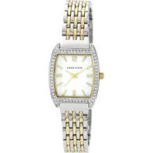 Anne Klein Women`s Swarovski Accented Two Tone Bracelet Watch