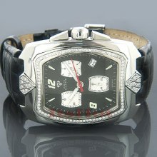 Aqua Master Watches Mens Diamond Watch 1.25ct Black