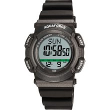 Aquaforce Watches Black Digital Watch with Illuminating Light