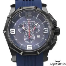 Aquaswiss Vessel Chronograph Men's Watch Black/blue/black