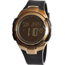 ARMANI EXCHANGE A|X Digital Mens Womens Watch Black Rubber Band Gold-Tone Case