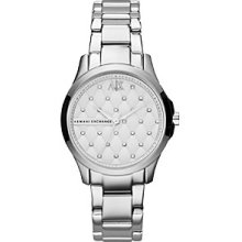 Armani Exchange Ax5208 Silver Tone 36mm Stainless Steel Ladies Fast Ship