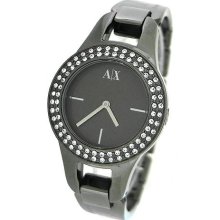 ARMANI EXCHANGE GUN METAL BRACELET LADIES WATCH