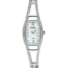 Armitron Ladies` Now Silver Bangle Analog Watch W/Diamond & Crystal Accents