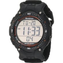 Armitron Men's Sport Chronograph Black Strap Digital Display Watch H2o Resistant