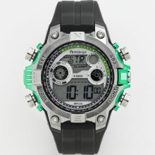 Armitron Silver Tone Digital Chronograph Watch - 40/8251Grn - Men