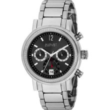 August Steiner As8009bk Quartz Chronograph Stainless Steel Mens Watch