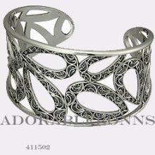 Authentic Lori Bonn Sterling Silver Wanderlust Cuff 411502