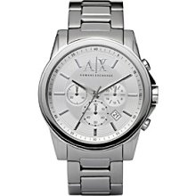 AX2058 Armani Exchange Mens Banks Silver Tone Watch