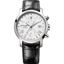 Baume and Mercier Classima Executives White Dial Chronograph Mens ...