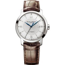 Baume Et Mercier Classima Moa08731 Gents Brown Calfskin Automatic Date Watch