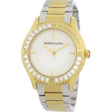 Bcbg Womenâ€™s Vip Glam Classic Round Case Baguette Stone Two Tone Watch Bg8269