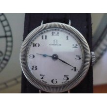 Beautiful vintage Swiss Omega 23,7 ST2 silver cased hand winding wristwatch - 1931