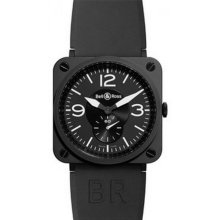 Bell and Ross Aviation Black Dial Ceramic Case Unisex Watch BRS-BL-MATCER