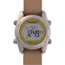 Bertucci G-1T Mens Durato Digital Watch - Titanium - Khaki Rubber Strap - EL Backlight - 23005