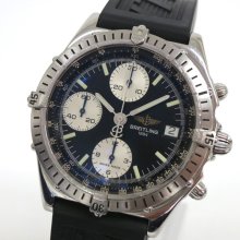 Breitling Chronomat Wristwatch SS/Rubber Black Mens