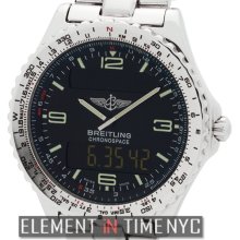 Breitling Chronospace Digital Stainless Steel 41mm Black Dial