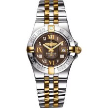 Breitling Galactic 30 Two-Tone Brown Dial Ladies Watch B71340L2-Q562TT