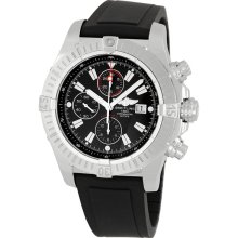 Breitling Super Avenger Black Dial Rubber Strap Mens Watch A1337011-B907BKPD