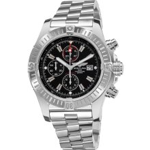 Breitling Super Avenger Men's Stainless Steel Watch Black Dial 270 - A1337011/B907-SS