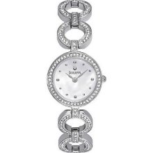 Bulova 96T61 Crystal Series Mother of Pearl Dial Ladies Watch