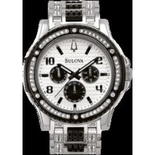 Bulova 98c005 Stainless Steel & Crystals Gents Quartz Watch