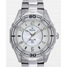 Bulova Marine Star Solano Mother Of Pearl Ladies` Watch