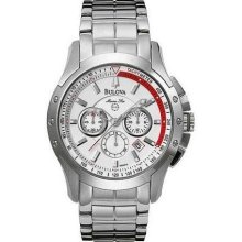 Bulova Mens Marine Star Chronograph Red & White Dial 96B013