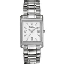 Bulova Women's Ss Case Bracelet Style Square Dial Watch Corporate Collection Corporate Collection