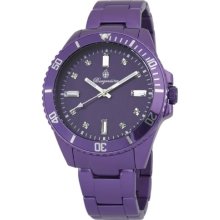 Burgmeister Color Sport Women's Quartz Watch With Purple Dial Analogue Display And Purple Bracelet Bm161-033