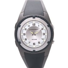 Cannibal Kid's Quartz Watch With White Dial Analogue Display And Black Resin Strap Cj168-07