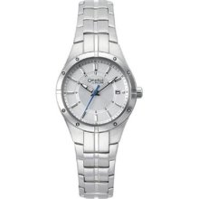 Caravelle By Bulova Bracelet Womens Silver Dial Wristwatch 43m103