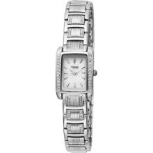 Caravelle By Bulova Women's 43l010 Crystal Accented White Dial Watch