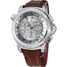 Carl F. Bucherer Men's 'Patravi' Brown Leather Strap Chronograph Watch