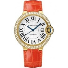 Cartier Ballon Bleu 18kt Gold And Diamond Silver Roman Dial we900451