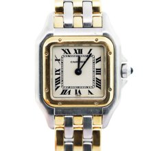 Cartier Panther Stainless Steel And 18k Yellow Gold Ladies Watch