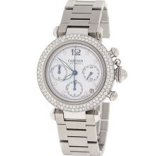 Cartier Pasha C Diamond White Chronograph Automatic Unisex Watch