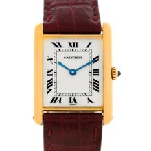 Cartier Tank Classic 18k Yellow Gold Mens Watch