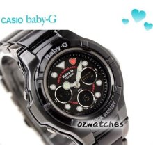 Casio Baby-g Heart Analog-digital Bga-124-1 Bga-124-1adr Black 100% Authentic