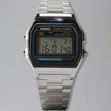 Casio Chrome Classic Watch: Silver One Size Mens Watches