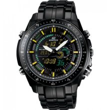 Casio Edifice wrist watches: Edifice Efa Black/Yellow/Green efa132bk-1
