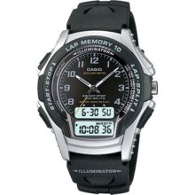 Casio Gear Watch Ws-300-1bv Black Lap Memory 100m Water Resistant (ws300-1bv)