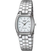 Casio Ltp1169d-7a Women's Metal Fashion Stainless Steel White Dial Analog Watch