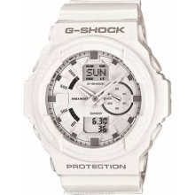 Casio Mens Analog-Digital G-Shock All-White Design GA150-7A