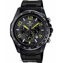 Casio Mens Edifice Black Label Chronograph Black Dial with EFR516PB-1A3V